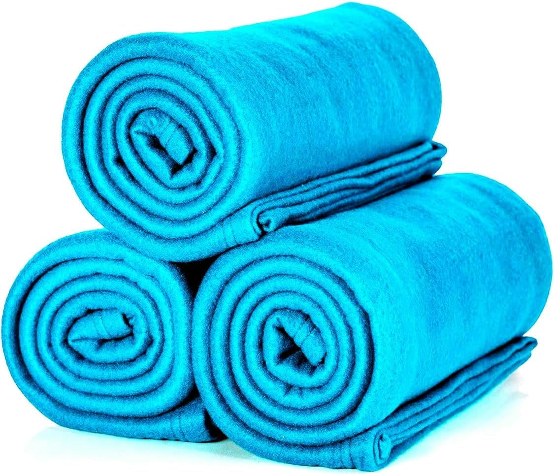 ALCLEAR 3 Stück Öko-Tex-Fleecedecken, Farbe: Anthrazit, große Größe 130 x 160 cm, über 200 g/m2, Sofadecke, Sofadecke, Decke, Wohnzimmerdecke, Picknickdecke, Sofaüberwurf, Decke, Betten und Decken. Beuche den ALCLEAR-Store Türkis, 3 Stück, 130 x 160 cm