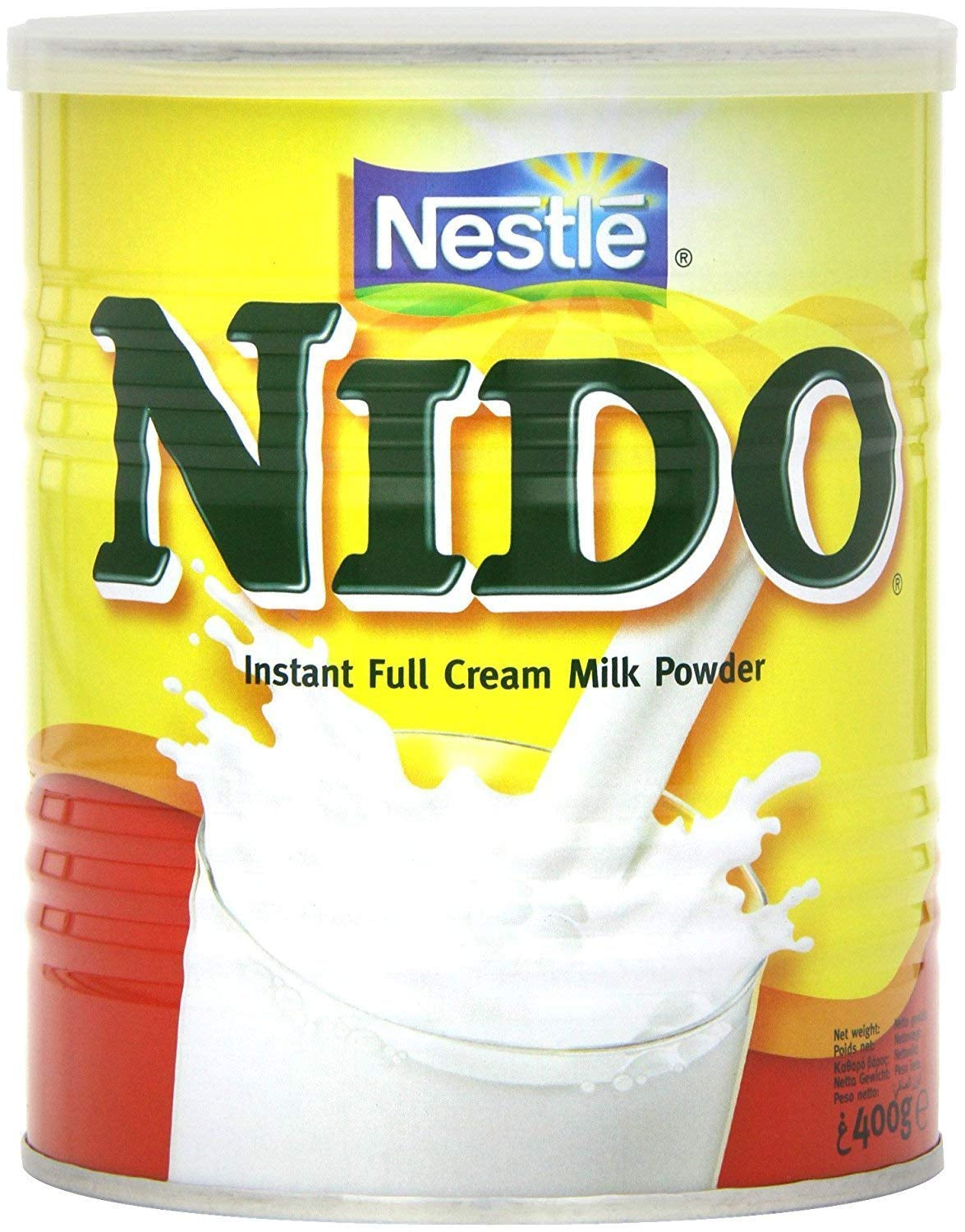 Nestle Nido Vollmilchpulver – Instant Creme für Kaffee- und Teegetränke mit Vitaminen & Mineralstoffen & ohne Konservierungsmitteln oder Farben – 400g Dosis