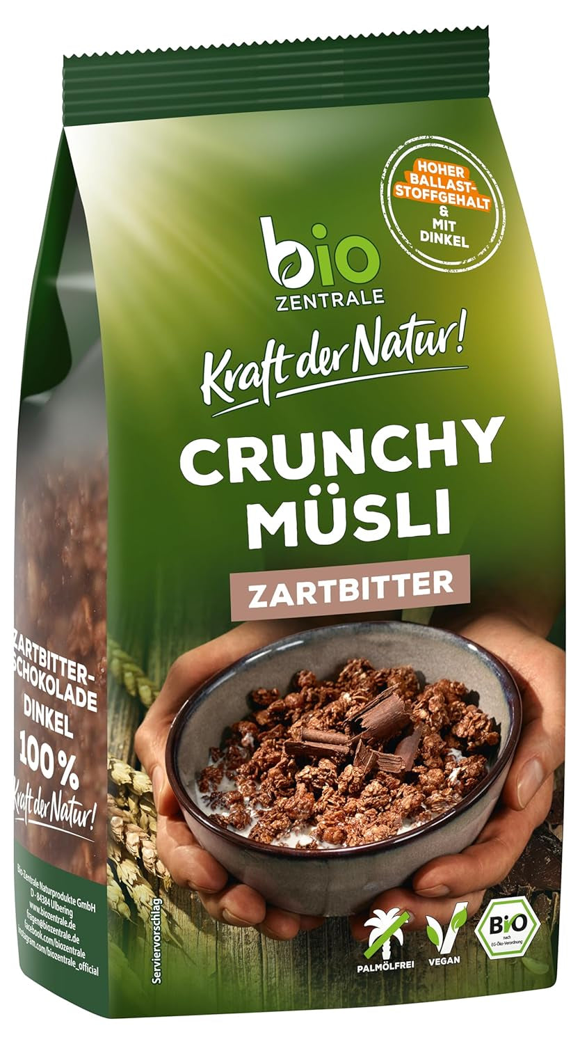 Knuspriges Müsli mit Beeren Biozentrale | 375 g Bio-Müsli | Ideal zum Frühstück und für die Tasse Müsli zum Mitnehmen | Eine Alternative zu Müsliriegeln