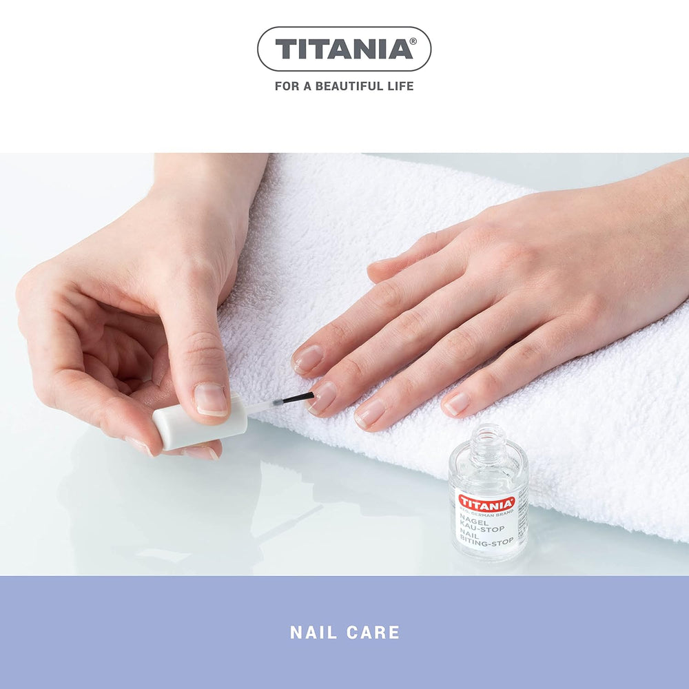TITANIA Anti-Rötungs-Nagellack (10 ml) • Nagelkauen-Nagellack • Nagelkauen-Prävention • Hand-Nagelkauen-Schutz • Hand-Nagelkauen-Prävention
