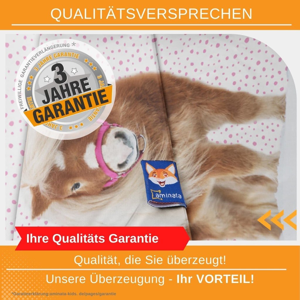 Aminata, lenjerie de pat pentru copii cu ponei Lenjerie de pat - copii Naty Shop