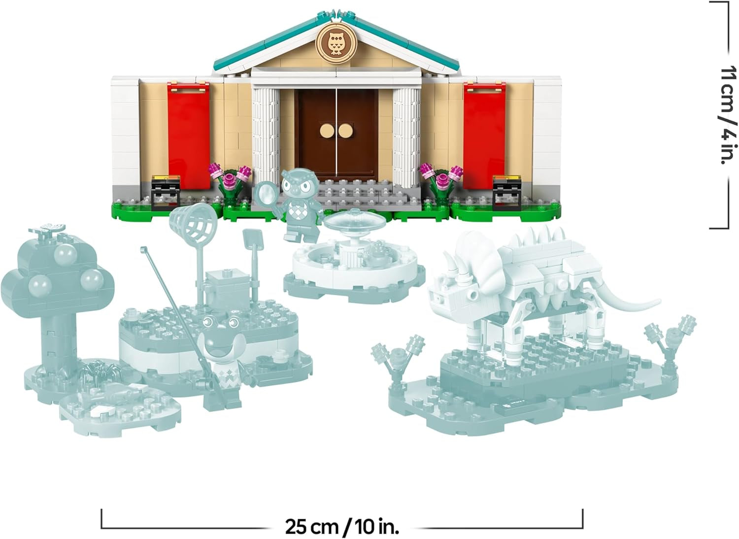 LEGO Animal Crossing – Eugens Museumssammlung – Interaktives Spielset mit Eugen & Liliane Minifiguren, Dinosaurierfossilien & Zubehör – Gamer Geschenk für Mädchen & Jungen ab 7 Jahren – 77056