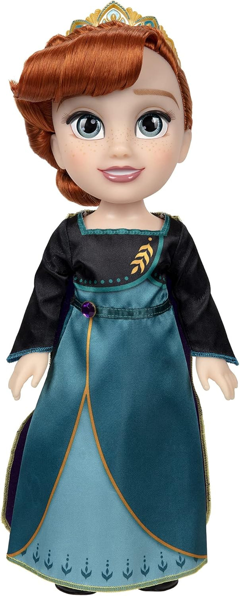 Die Eiskönigin 2 Disney Anna-Puppe – 35 cm große, bewegliche Puppe im kultigen Modekleid mit dem Wappen von Arendelle und der Tiara für zusätzlichen Spielspaß, für Mädchen ab 3 Jahren