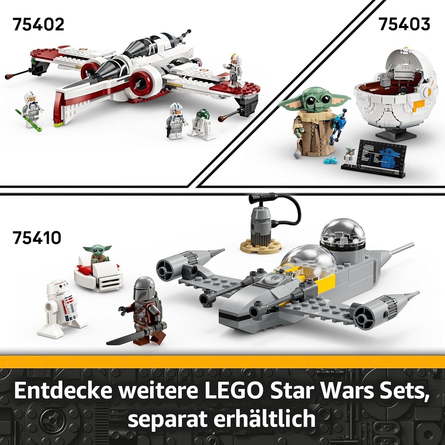 LEGO Star Wars 75401 Ahsokas Jedi Interceptor, Sternenjäger für Fans von The Clone Wars, Ahsoka Tano & Anakin Skywalker Minifiguren, mit Lichtschwertern und R7-A7, für Jungen und Mädchen ab 8 Jahren