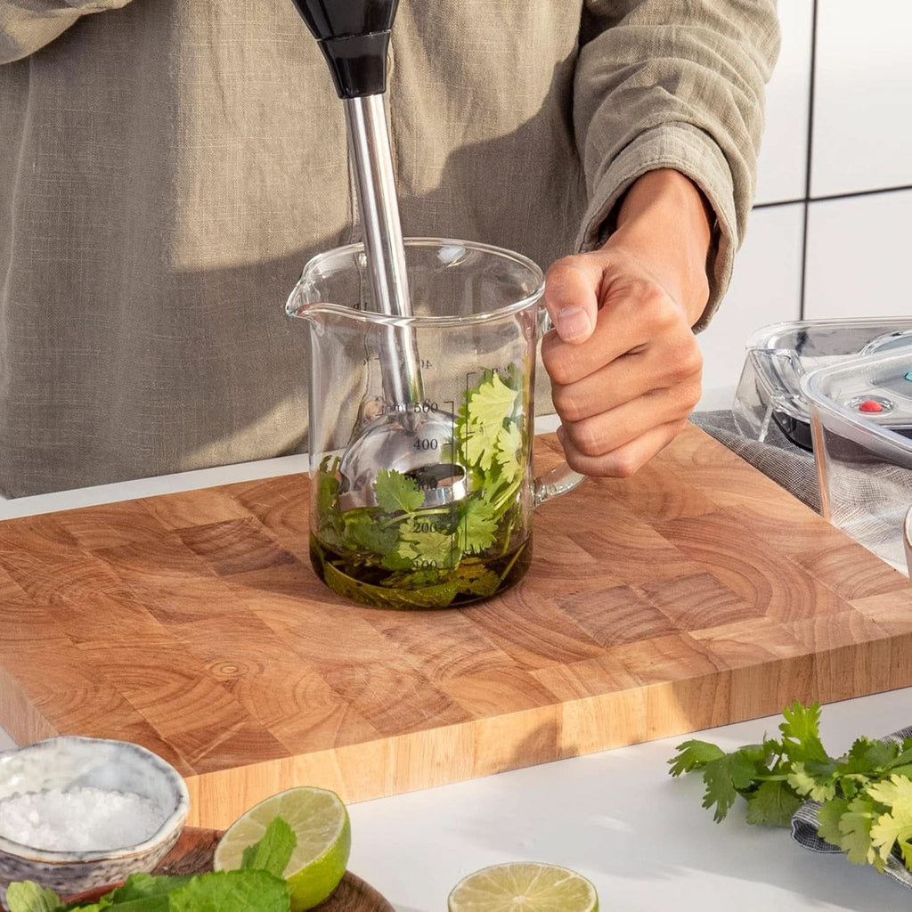 Bosch Ergomixx Style Stabmixer MS6CM61V2, Vakuum-Funktion, Vakuum-Pumpe, Vakuum-Beutel, 4-Klingen-Messer, 12 Stufen, Turbo-Funktion, 1000 W, Schwarz/Anthrazit Mama si Copilul Naty Shop