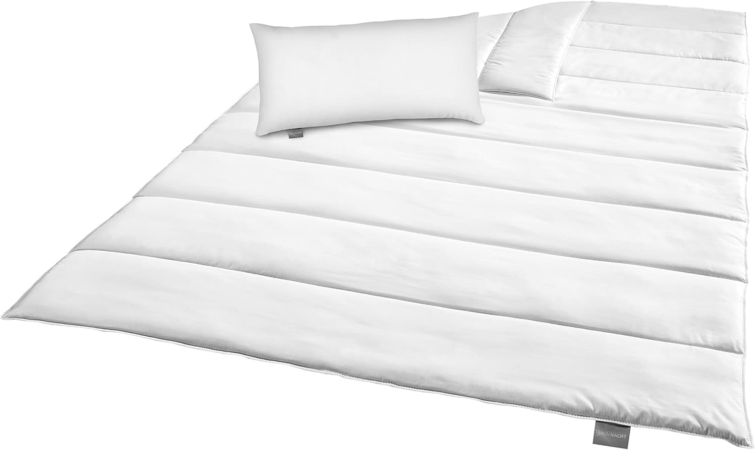 Bettwäsche-Set Traumnacht Green – Bettdecke für alle Jahreszeiten 135 x 200 cm + Kissen 80 x 80 cm, langlebig mit Mikrofaserbezug, hergestellt nach dem deutschen Qualitätsstandard Bettdecken und Steppdecken Naty Shop Bettwäsche-Set für alle Jahreszeiten (Decke + Kissen 40 x 80) 135 x 200