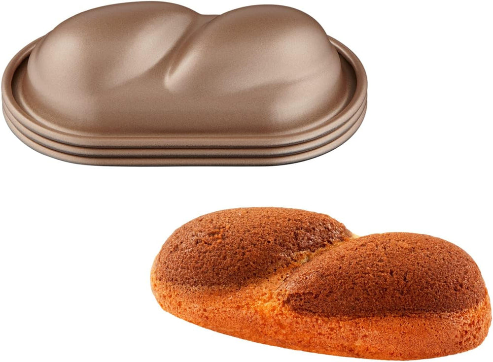 Tefal Creabake Muffins Creabake Backformen, 7,5 cm, Antihaftbeschichtung, stapelbares System, kreative Rezepte für Süßigkeiten und Schiefer, einfaches Backen, Eisenfarben. Formen und Tabletts zum Backen. Naty Shop 3 x kleine Zopfformen