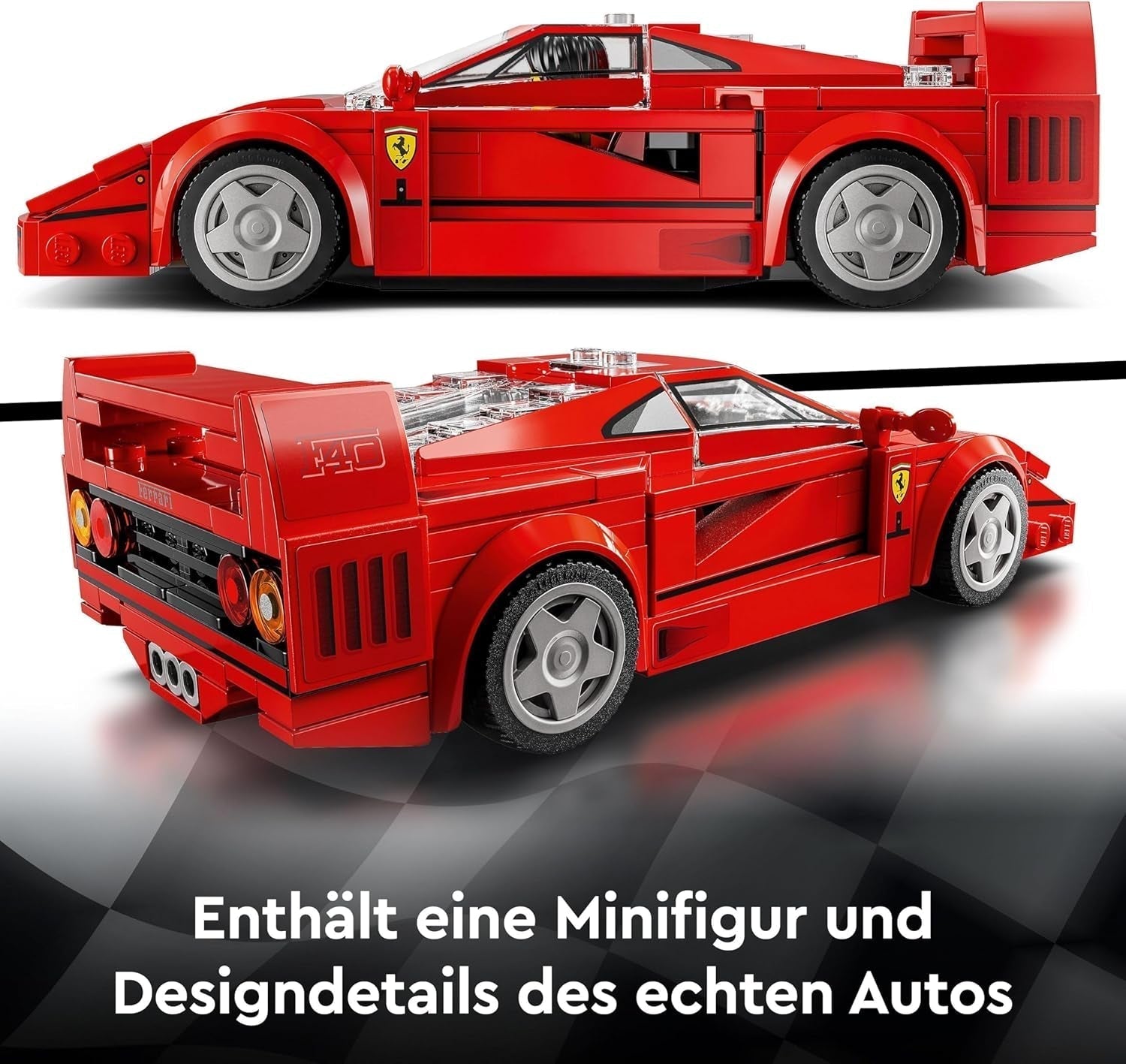 LEGO Speed Champions Ferrari F40 Supersportwagen, Spielset mit baubarem Spielzeugauto und Minifiguren-Fahrer, Sammelbauset für Kinder, Geschenk für Jungen und Mädchen 76934 Bausets Besuchen Sie den LEGO-Store