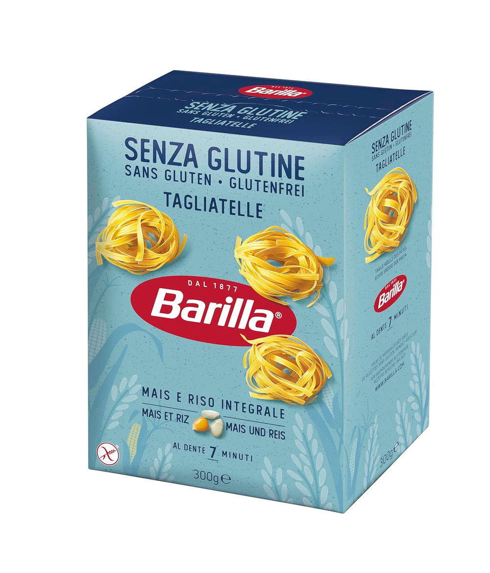 Glutenfreie Barilla Tagliatelle-Nudeln aus köstlichem Mais und Reis – perfekt für Menschen mit Zöliakie oder Glutenunverträglichkeit, 300 g