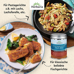 Herbaria Fisch Ahoi bio 85g M-Dose – Fertiges Bio-Gewürzsalz für gebratene oder gegrillte Fischgerichte, Meeresfrüchte und Bratlinge – in nachhaltiger Aromaschutz-Dose