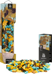 Plus-Plus 5163 Geniales Konstruktionsspielzeug, Sonnenblumen von Vincent Van Gogh, Inspired-Edition, Kreativ-Bausteine ​​​​Tube, 350 Teile, Sunflowers