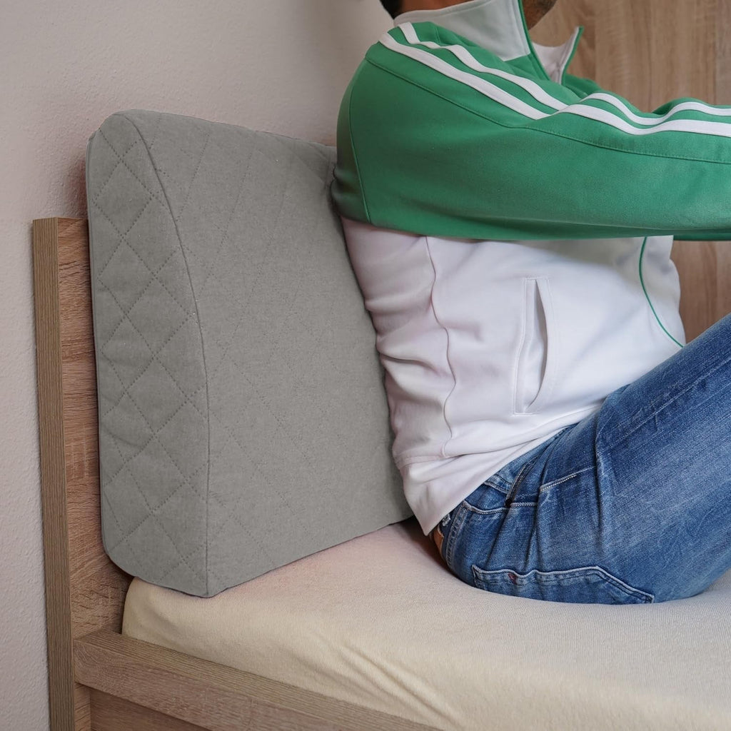 Sabeatex® spătar pentru pat, pernă de canapea, pernă de spătar pentru mobilier de lounge sau palet în 5 culori la modă. Lungime 90 cm, înălțime 45 cm Culoare: (gri) Perne lombare Naty Shop