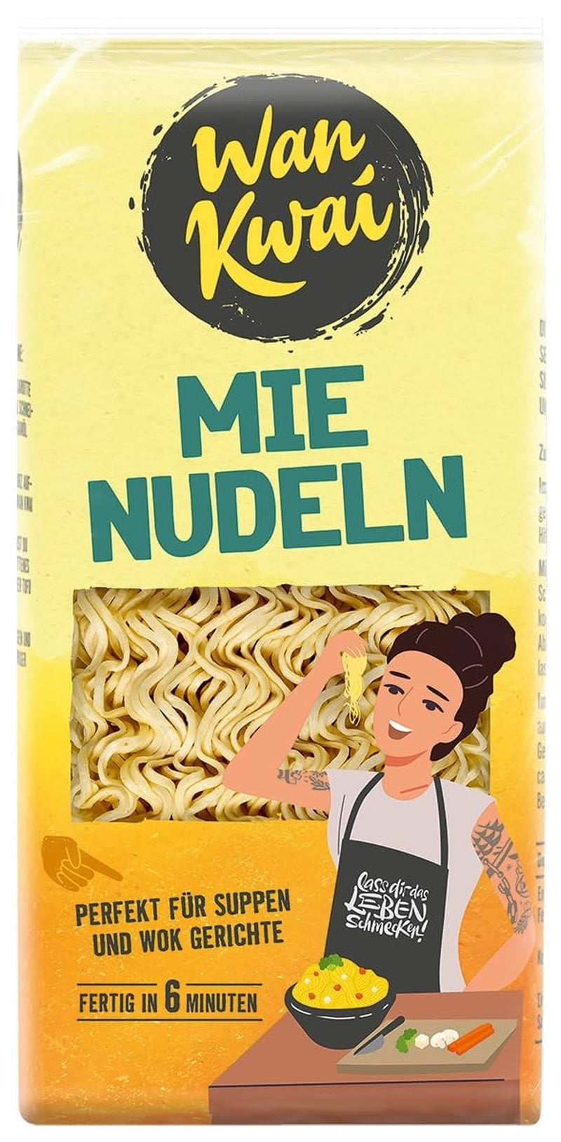 Wan Kwai Mie Nudeln 250g: Vielseitig einsetzbar in Suppen und Wok-Gerichten, schnell zubereitet in 6 Minuten, entdecken Sie den Geschmack der asiatischen Küche und profitieren Sie von hochwertigen Zutaten.
