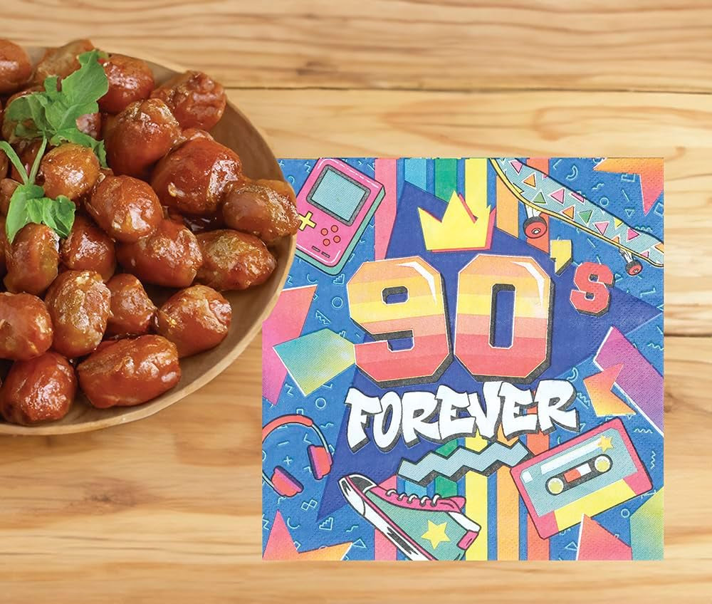 | 20 Șervețele Happy New Year (16X16 Cm) - Decorațiuni de masă pentru petreceri de Revelion - Ideal pentru evenimente și sărbători - Negru și auriu