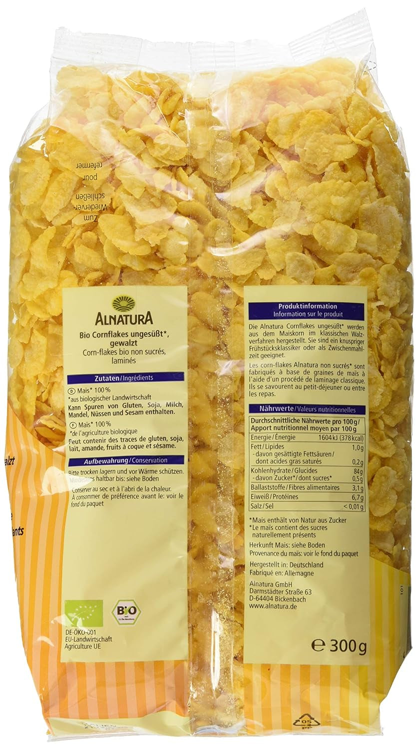 Ungesüßte Bio-Cornflakes, 300g