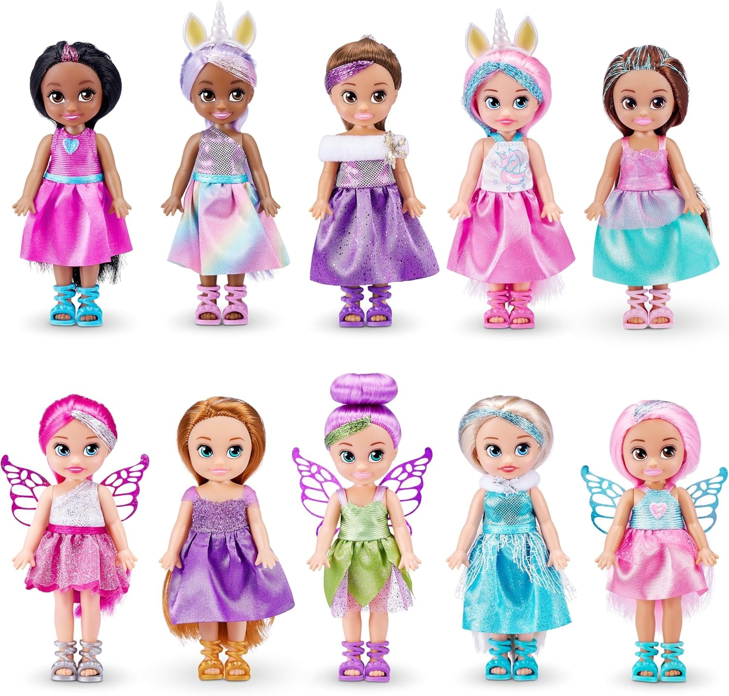 -Păpuși-4,7"-Set de colecție Fantasy Little Friend de 10