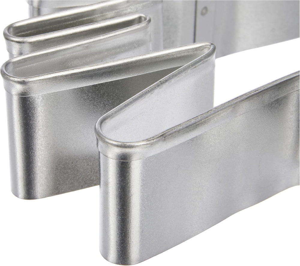 SC619 Forme de tăiat fursecuri și tort cu motiv de mână, dimensiuni mici și mari, asortate, oțel inoxidabil, argintiu, 10 x 2 x 9 cm, 2 bucăți