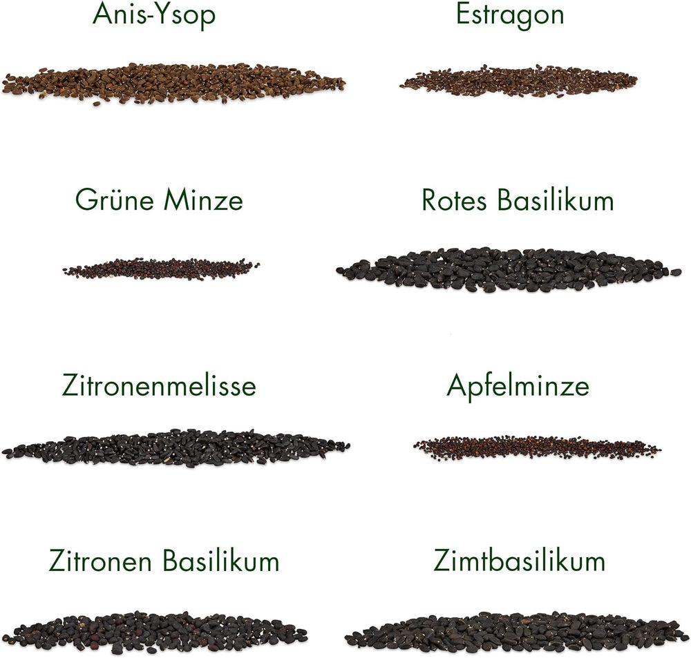 Cocktail Kräuter Samen Set Von Owngrown - 8 Sorten Samen Für Frische Kräuter Pflanzen Auf Fensterbank, Balkon Oder Im Garten - Zitronenmelisse, Basilikum, Estragon, Minze Und Mehr