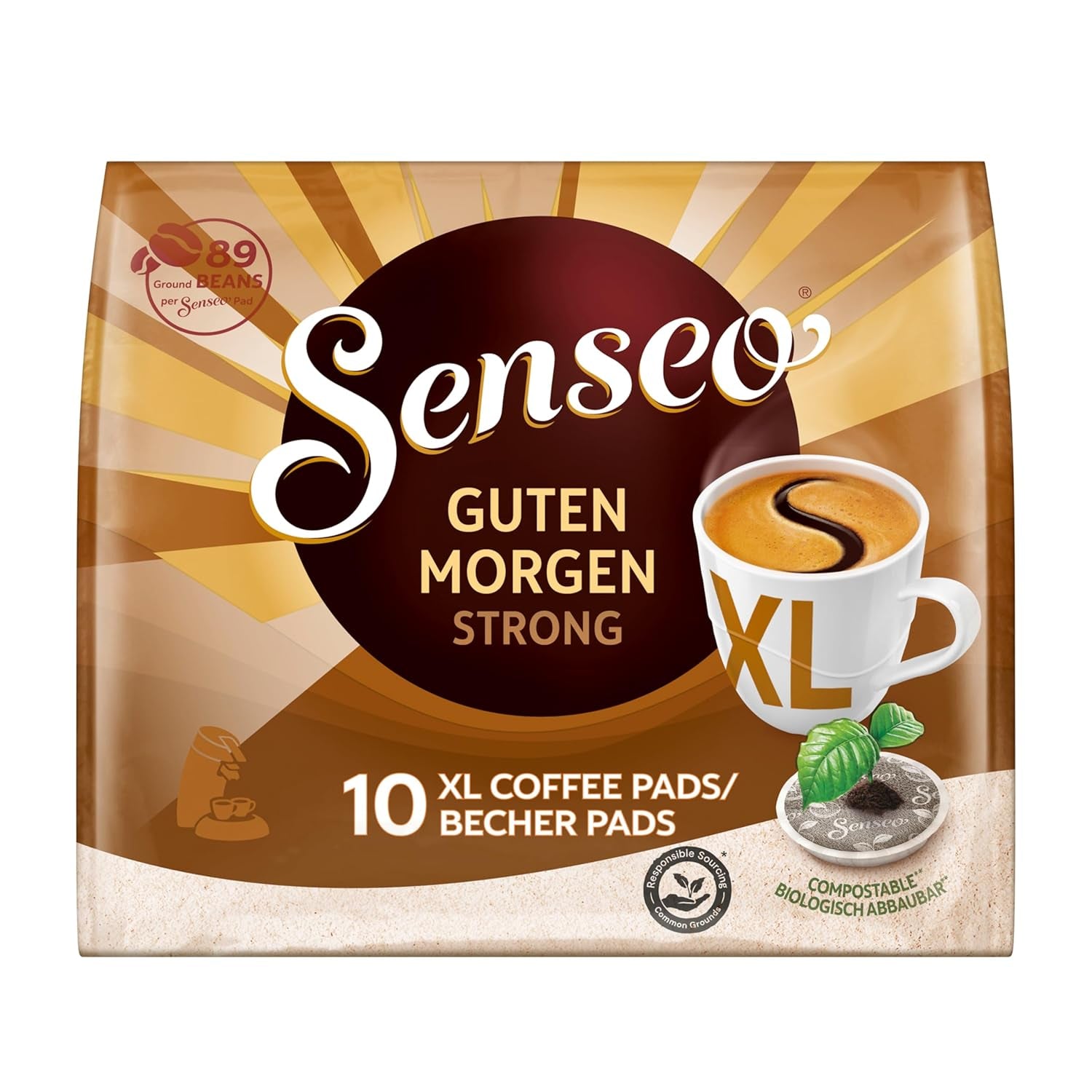 Senseo Pads Guten Morgen Strong XL, 5 x 10 Getränke, 50 Kaffeepads