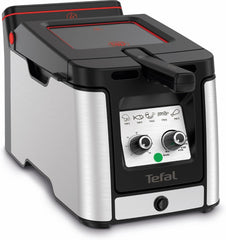 Tefal FR600D Clear Duo Fritteuse, Frittieren mit weniger Rauch und Gerüchen, 1,2 kg Fassungsvermögen, Thermostat, Timer, großes Sichtfenster ohne Nebel Haushaltsgeräte Naty Shop Clear Duo