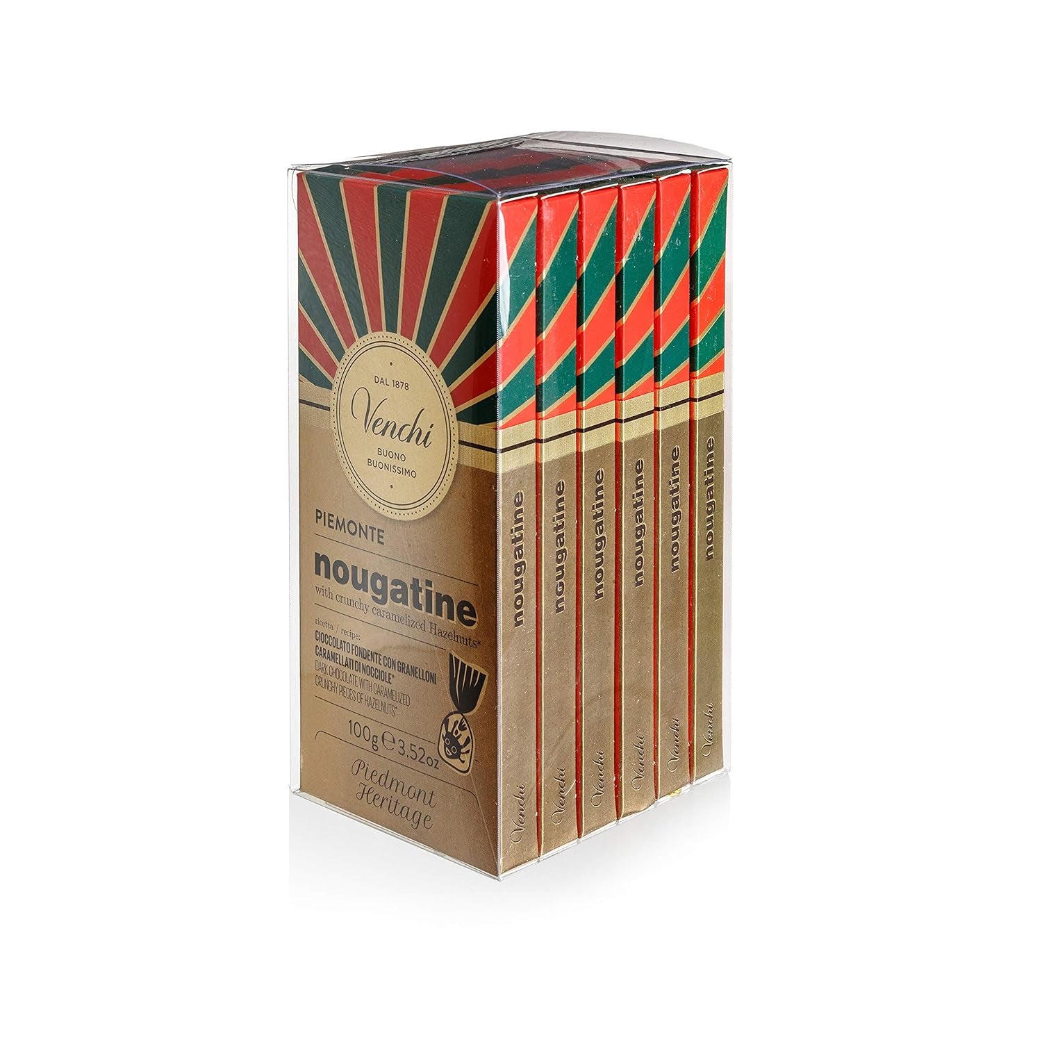 Venchi-Milchschokolade mit ganzen Haselnüssen aus dem Piemonteser Wald g.g.A., 100 g – glutenfrei