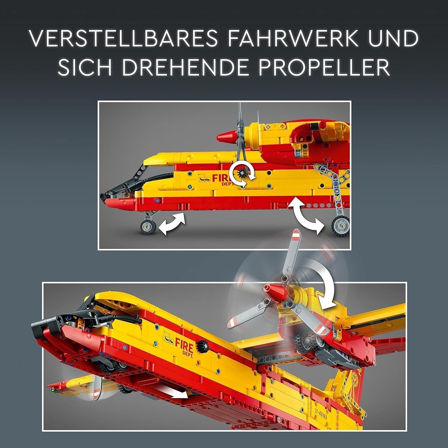 LEGO 42152 Technic Firefighting Plane Fireplane Jucărie ca idee de cadou pentru copii de la 10 ani, jucărie de construcție și decorare pentru grădiniță Seturi de constructie Besuche den LEGO-Store