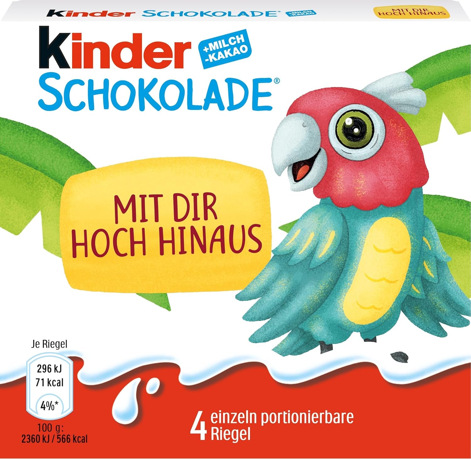 Kinderschokolade (20 x 50 g) – Valentinstagsgeschenk für Sie und Ihn, Karnevals- und Faschingssüßigkeiten – Gefüllte Milchschokoladentafeln – 20 Packungen mit je 4 einzelnen Tafeln