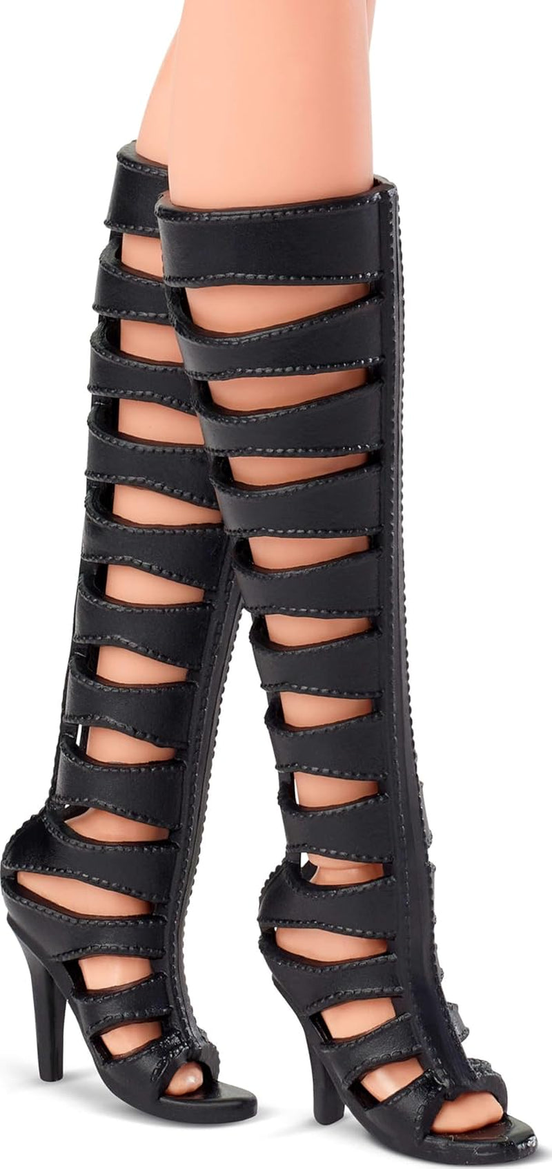 Barbie Basics Model 2, Păpușă de colecție cu păr blond, rochie mini neagră și cizme gladiator, modă cu potrivire universală, corp articulat și cap interschimbabil, JBH71