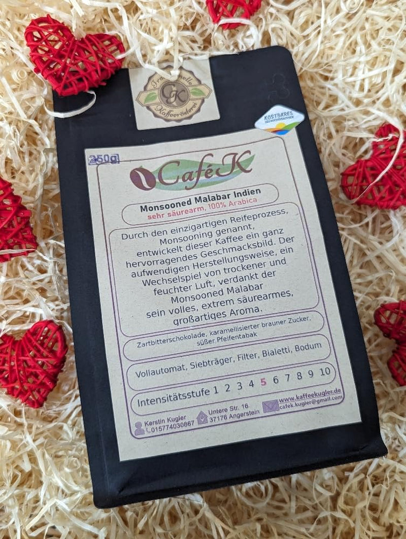 24 - Cafea artizanală Malabar India Monsooned 1kg, boabe de cafea