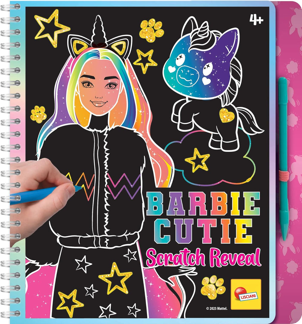 Lisciani – BARBIE – Skizzenbuch Set Wir Glänzen – Modestudio – Models zum Anziehen – Kreatives Spiel – Supermodische Kleidung – Farbmarker – Für Mädchen ab 4 Jahren