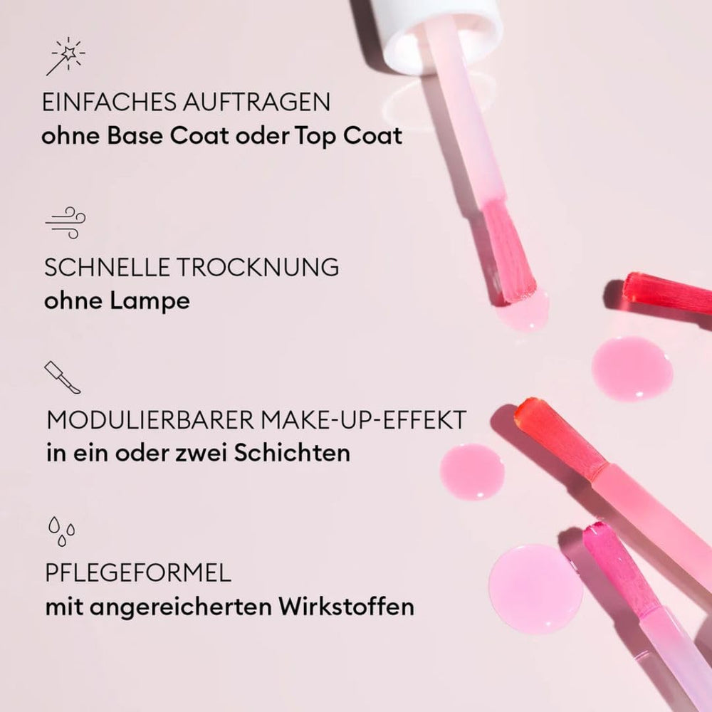 MANUCUIST Nail Care Repair Active Glow Raspberry (Pink) Biobasiert: Süße Mandel, Himbeere, pflegender und glänzender Nagellack, transparenter Pink-Effekt – Nude-Nagellack