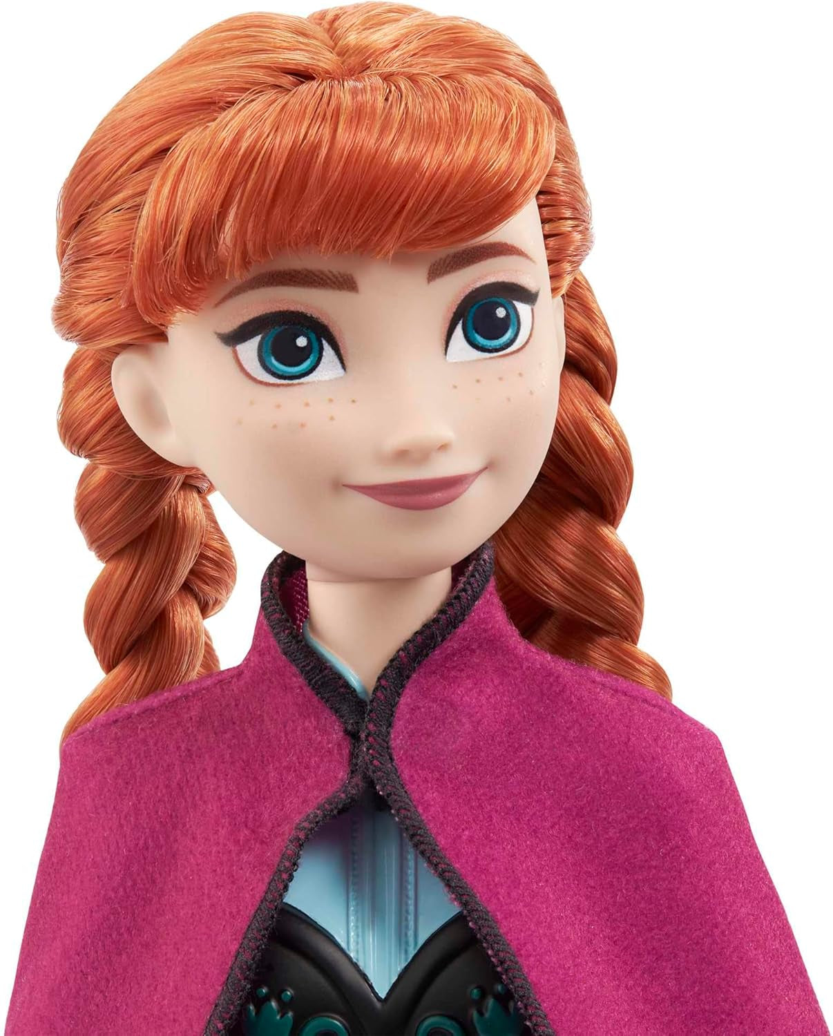 Mattel Disney Princess Anna-Puppe, Die Eiskönigin-Puppe, gekämmtes Haar, Mobile, im Reiseanzug, abnehmbarer Umhang, Disney-Geschenke, 3 Jahre altes Spielzeug, HLW49 Naty Shop Dolls