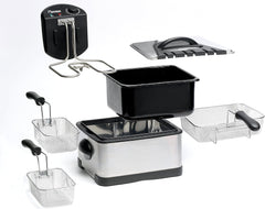 Ölfritteuse Bestron XL mit 3 Frittierkörben, inklusive Kaltzonentechnik und herausnehmbarem Ölbehälter, 4 Liter, 2000 W Haushaltsgeräte Naty Shop