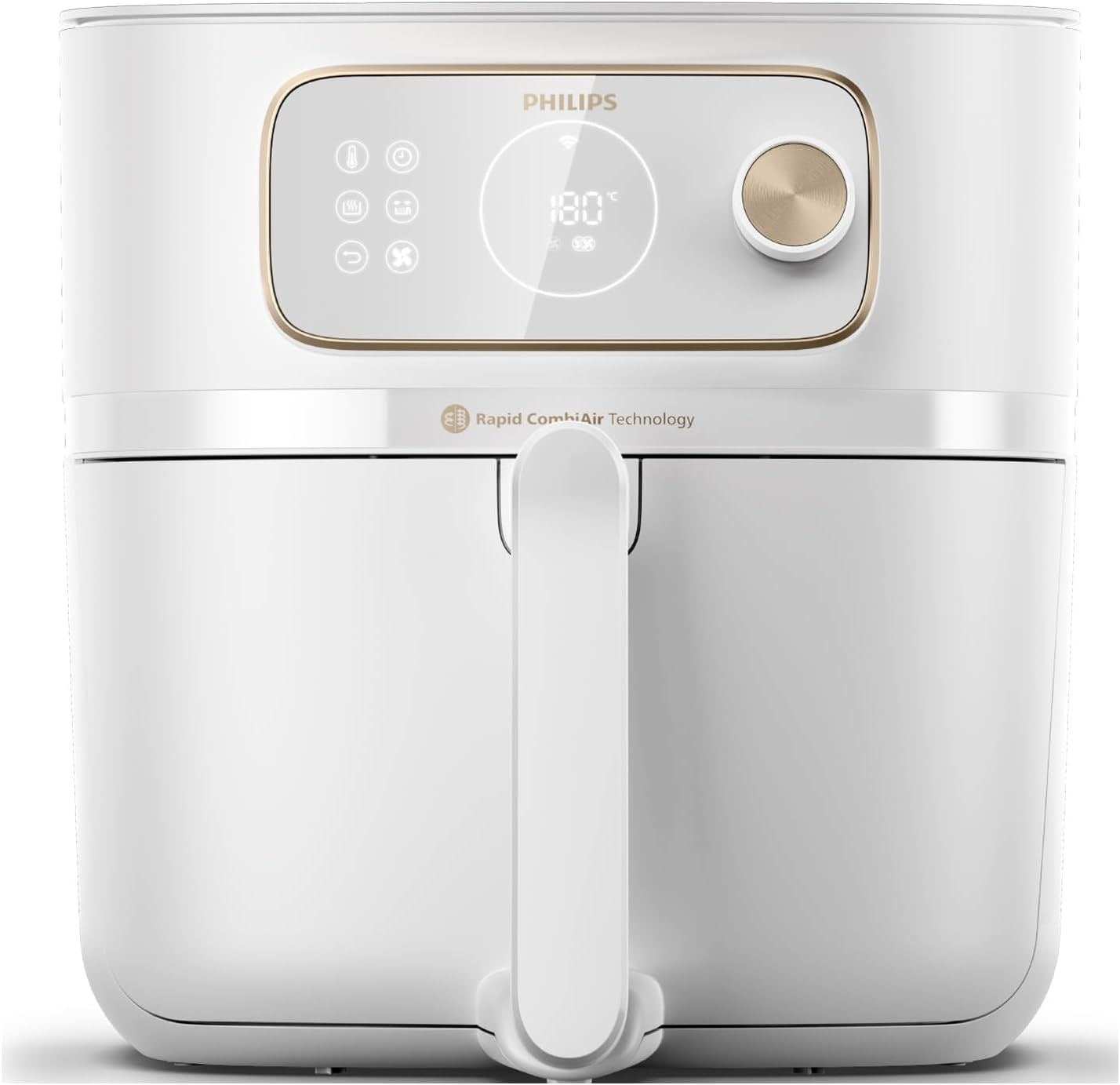 Philips 3000Er Airfryer XL – Rapid Air-Technologie, Frittieren mit bis zu 90 % weniger Fett, Fassungsvermögen 1,2 kg, 6,2 Liter, Touchscreen Geräte Naty Shop Weiß Kabellose Verbindung mit Autocook 8,3 L