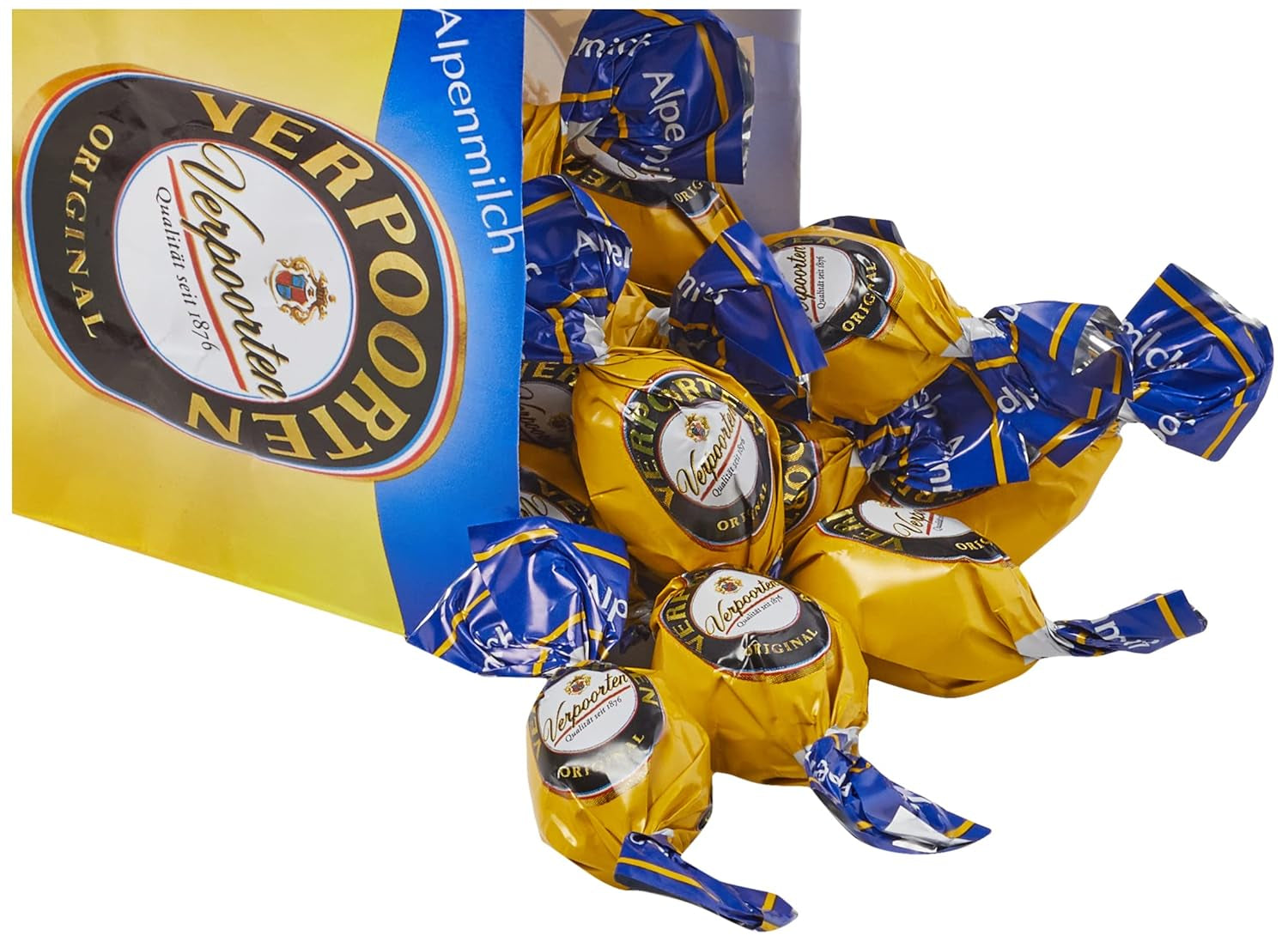 RCP Verpoorten Minis, Eierlikör-Trüffel, Alpenmilchschokolade, flüssige Füllung, enthält Alkohol, tolles Geschenk, 110 g (2er-Pack)