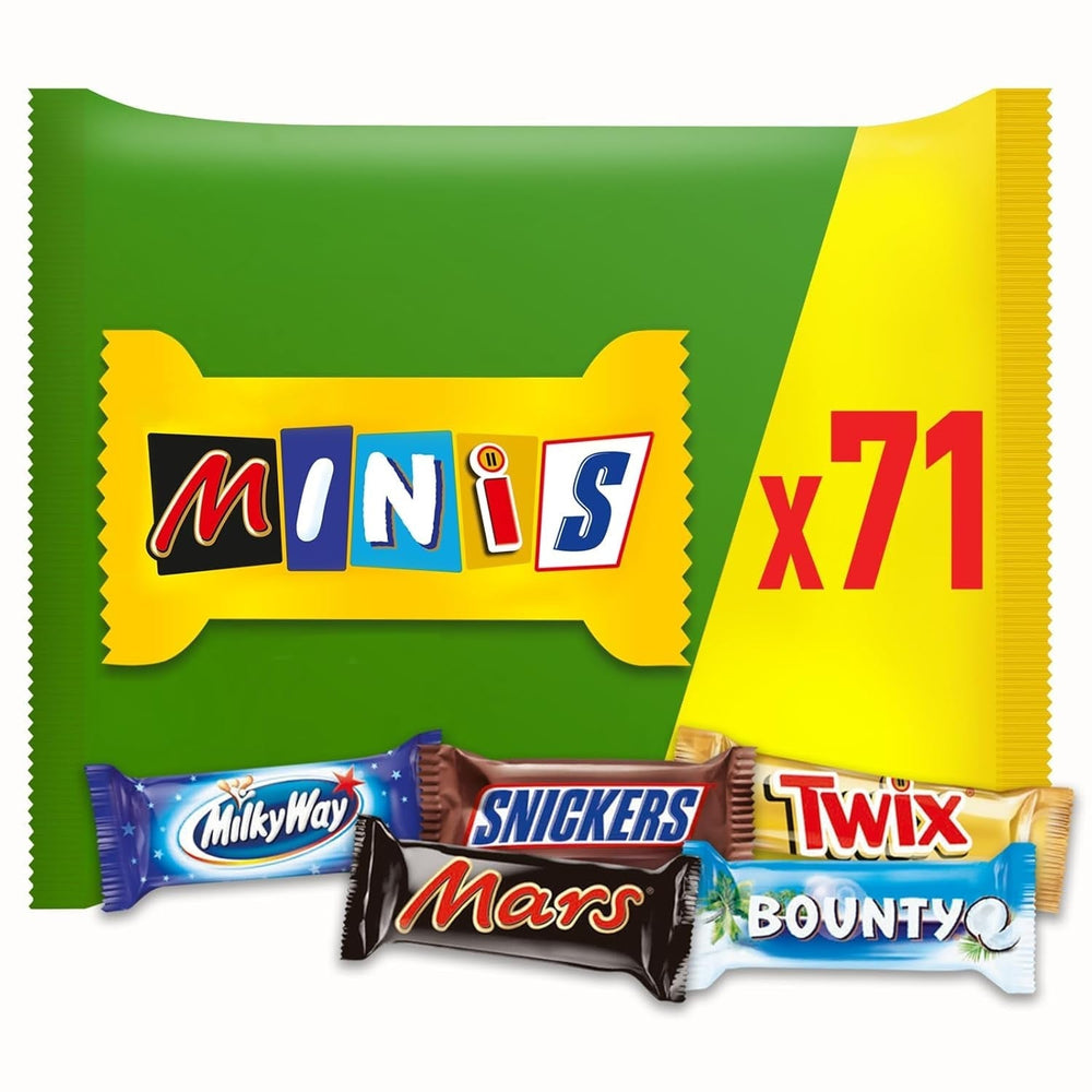 Paketmischung, Mars, Snickers, Bounty, Twix, Milky Way und andere Naty Shop Schokoladenbonbons 1,42 kg Schokolade