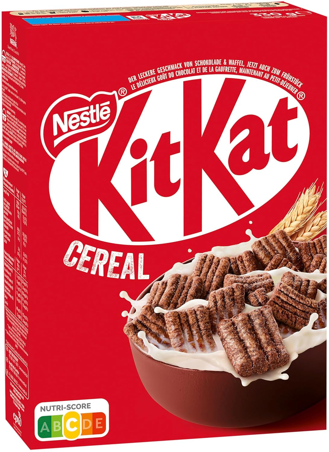 Nestlé Cereal, knuspriges Frühstückscerealien mit typischer Waffel und köstlicher Schokolade, 1 Packung (1 x 330 g)