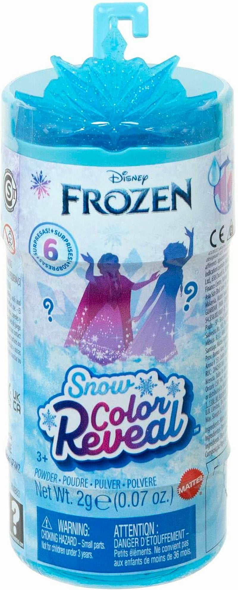 DISNEY Die Eiskönigin – Snow Color Reveal Puppen mit 6 Überraschungen, inklusive königlichem Zubehör und Haarschmuck-Deckel, für Kinder ab 3 Jahren, HMB83