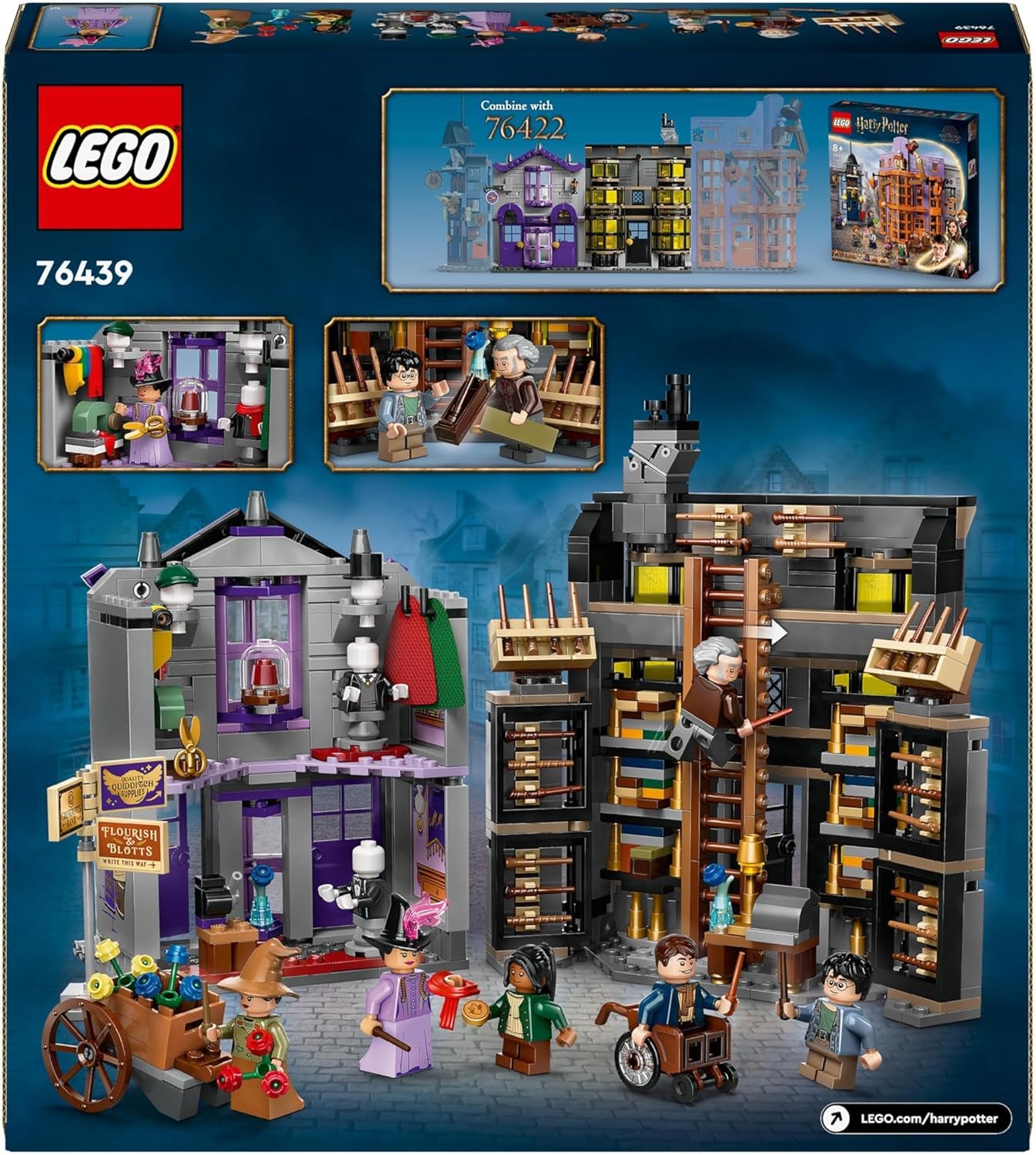 LEGO Harry Potter Ollivanders & Madam Malkins Anzüge, Länder der Winkelgasse, Kinderspielset, Zaubererspielzeug, Fantasy-Geschenke für Mädchen, Jungen und Fans ab 8 Jahren 76439 Bausets Besuche den LEGO-Store