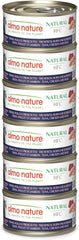 Almo Nature HFC Natural - Hrană umedă pentru pisici adulte - Ton, Pui și Șuncă - Calitate umană, Fără gluten - 6 x 70g