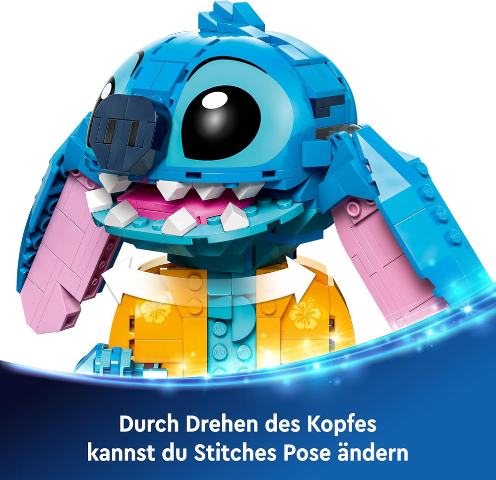 LEGO | Disney Stitch Spielzeug – Figur zum Spielen und Sammeln mit einer Eistüte und einer dekorativen Blume – Geschenk für Mädchen, Jungen und Lilo & Stitch Filmfans ab 9 Jahren – 43249