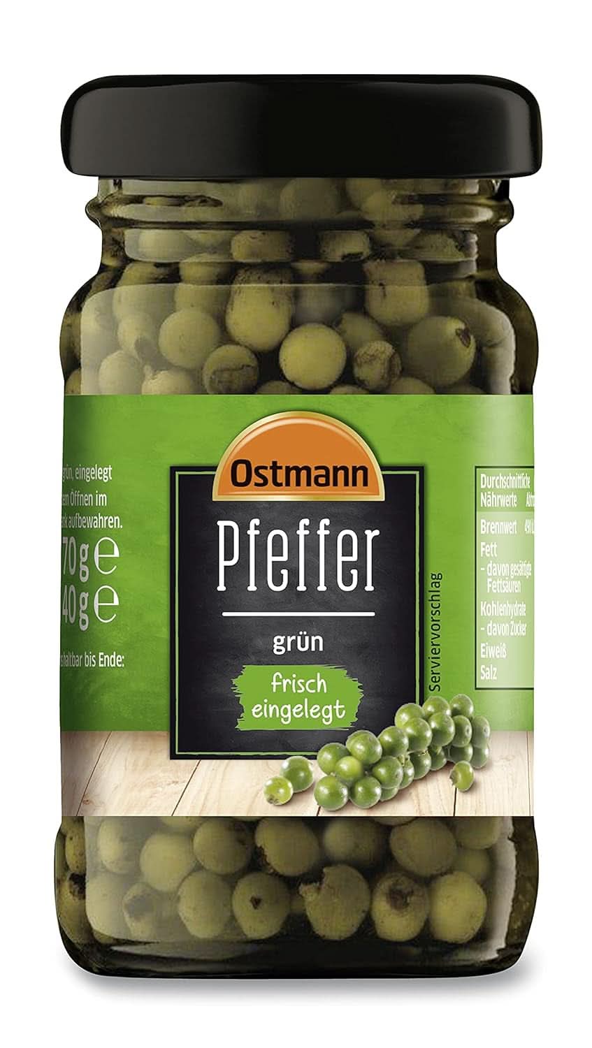 Ostmann Gewürze Eingelegter grüner Pfeffer, 70 Gramm Naty Shop Gewürze 70 Gramm