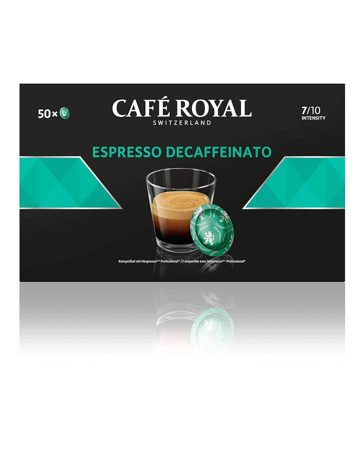 Espresso Forte 50 Pads für professional Nespresso Maschine - 7/10 Intensität - UTZ-zertifiziert & Espresso Decaffeinato 50 Pads für professional Nespresso Maschine - 7/10 Intensität