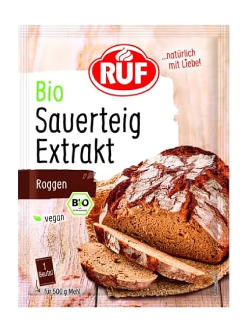 RUF Rye Sourdough Liquid, flüssiger Extrakt für Brotteig und Brötchen, Sauerteig, Roggen- und Vollkornbrot, 170 Gramm Naty Shop Kitchen Powder 2 x 15 Gramm