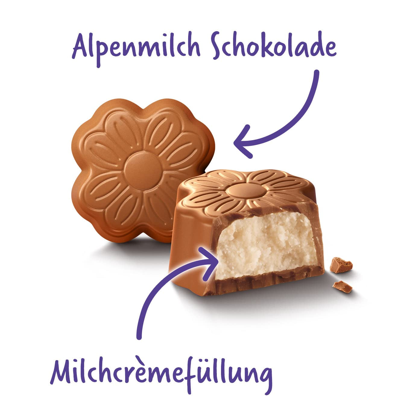 Milka Little Thank You Pralinen 12 x 44g, feine Milchcreme-Pralinen umhüllt von Alpenmilch-Schokolade (5er Pack)