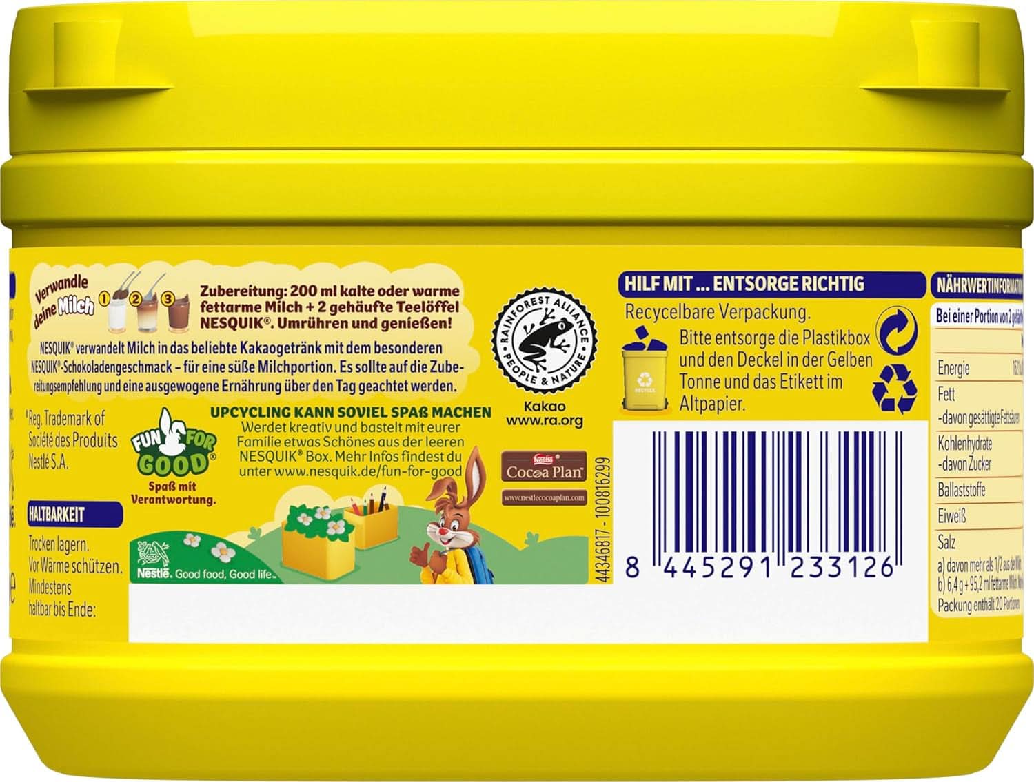 Nestlé Kakaopulver für Getränke, zum Einmischen in Milch, 1 Packung mit 280 Gramm Kakao und heißer Schokolade Naty Shop