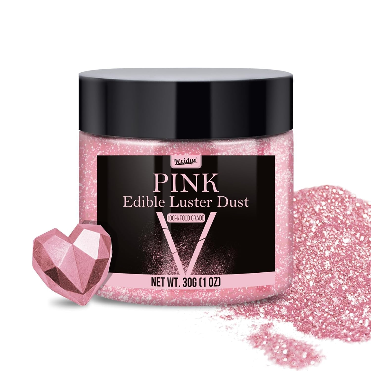 Essbarer Glitzer – 30 Gramm Naty Shop Pink