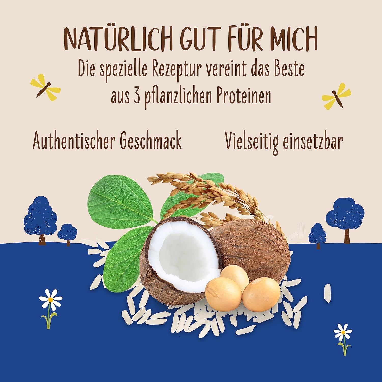 Allos Bio Ohne Muhhh 3,5% | Milchalternative | Getränk auf Pflanzenbasis | vegan | schäumbar | perfekt für laktosefreien Kaffee | Quellen für Kalzium und Vitamine | Reich an Protein | 1 Liter (6 Stück)