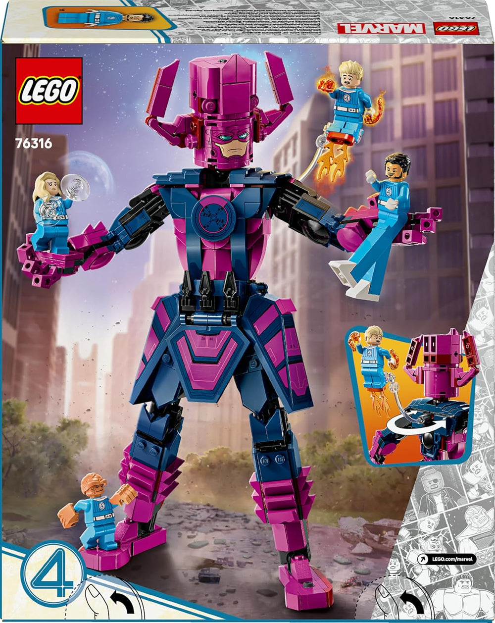LEGO ǀ Marvel Fantastic Four Vs. Galactus Baufigur – Bauset mit Superhelden – Spielset mit The Thing, Invisible Woman und Human Torch – Kreatives Geschenk für Jungen und Mädchen – 76316