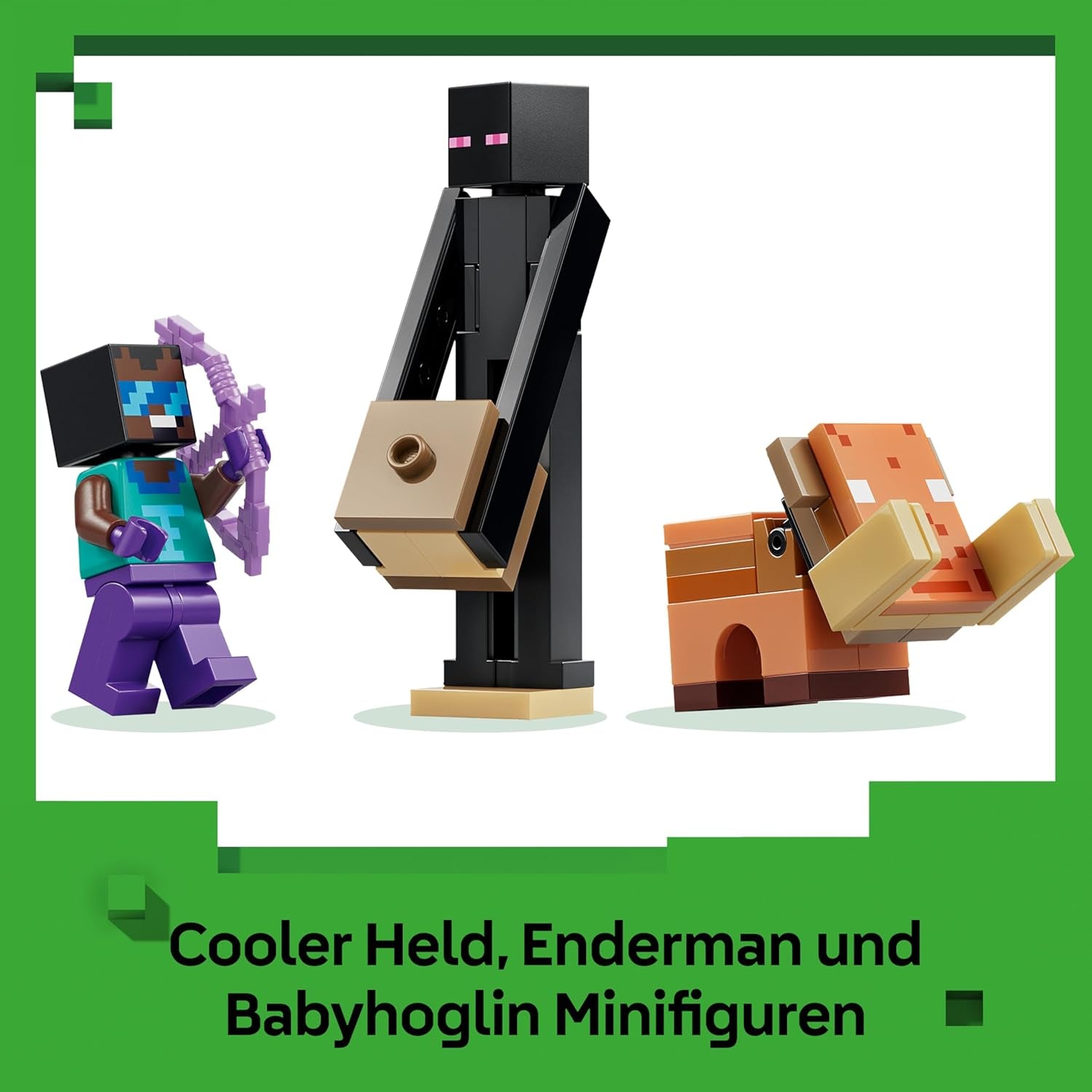 LEGO Minecraft Reise durch Nether und Endportal - Kinder Spielzeug mit Helden, Enderman und Baby Hoglin Figuren - Set mit Minecraft Figur - Gamer Geschenk für Jungen und Mädchen ab 7 Jahren - 21584